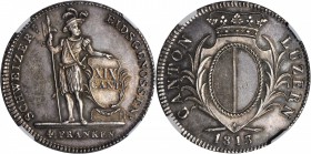 SWITZERLAND. Lucerne. 4 Franken, 1813. NGC MS-62.

Dav-364; KM-109; HMZ-2-668; Divo-53a. Boldly struck with pleasing smoothness in the fields and at...