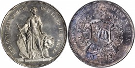 SWITZERLAND. 5 Franc, 1885. PCGS MS-63 Gold Shield.

X-S17; R-193. Struck for the shooting festival in Bern. Sharply struck, obverse is fully white,...
