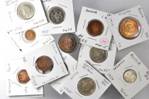 MIXED LOTS. European Minors, 19th-20th Century. ALMOST UNCIRCULATED TO BRILLIANT UNCIRCULATED.

21 pieces in lot. Mixed European coins, comprised of...