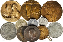 MIXED LOTS. European Medals, 18th-20th Century. VERY GOOD to UNCIRCULATED.

19 pieces in lot. An impressive group of different European medals, 30-6...