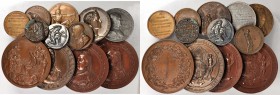 MIXED LOTS. European Medals, ND (ca. Early 1800's to 1925). EXTREMELY FINE.

12 pieces in lot. An intriguing grouping of collectible medals includin...