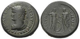 Phrygien. Hierapolis. Traianus (98 - 117 n. Chr.).

 Bronze.
Vs: Büste des Traianus mit Lorbeerkranz, Paludament und Panzer links.
Rs: Athena mit ...