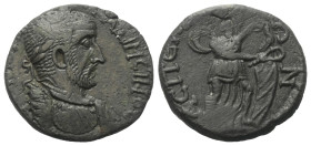 Pamphylien. Aspendos. Maximinus I. Thrax (235 - 238 n. Chr.).

 Bronze.
Vs: Büste des Maximinus mit Lorbeerkranz und Panzer rechts.
Rs: Isis Phara...