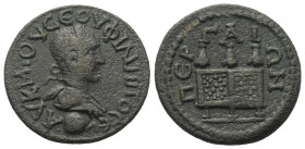 Pamphylien. Perge. Philippus II. als Caesar (244 - 247 n. Chr.).

 Bronze.
Vs: Büste des Philippus II. mit Lorbeerkranz, Panzer und Drapierung rech...