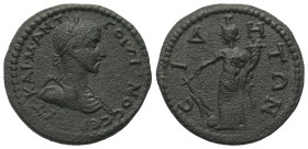 Pamphylien. Side. Gordianus III. (238 - 244 n. Chr.).

 Bronze.
Vs: Büste mit Lorbeerkranz, Paludament und Panzer rechts.
Rs: Tyche mit Füllhorn u...