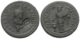 Pamphylien. Side. Gallienus (253 - 268 n. Chr.).

 Bronze.
Vs: Büste des Gallienus mit Lorbeerkranz, Paludament und Panzer rechts, unter Büste Adle...