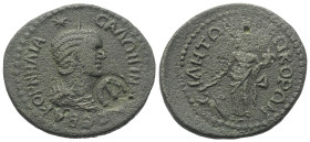 Pamphylien. Side. Salonina (gest. 268 n. Chr).

 Bronze.
Vs: Drapierte Büste mit Diadem rechts, darüber Stern; im Feld rechts runder Gegenstempel....