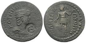 Pamphylien. Side. Salonina (gest. 268 n. Chr).

 Bronze.
Vs: Drapierte Büste mit Diadem rechts, darüber Stern; im Feld rechts runder Gegenstempel....