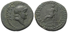 Lykaonien. Claudiconium ( = Eikonion / Iconium). Nero (54 - 68 n. Chr.).

 Bronze.
Vs: Kopf des Nero mit Lorbeerkranz rechts.
Rs: Poppaea als Kore...