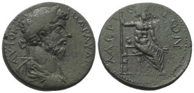 Kilikien. Laerte. Marcus Aurelius (161 - 180 n. Chr.).

 Bronze.
Vs: Büste mit Lorbeerkranz, Paludament und Panzer links.
Rs: Zeus mit Szepter und...