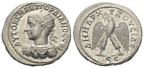 Seleukis und Pierien. Antiochia am Orontes. Gordianus III. (238 - 244 n. Chr.).

 Tetradrachme (Billon). 238 - 240 n. Chr.
Vs: Büste in Vorderansic...