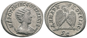 Seleukis und Pierien. Antiochia am Orontes. Otacilia Severa (Kaiserin 244 - 249 n. Chr.).

 Tetradrachme (Billon). 244 n. Chr.
Vs: Drapierte Büste ...