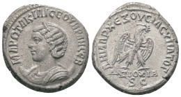 Seleukis und Pierien. Antiochia am Orontes. Otacilia Severa (Kaiserin 244 - 249 n. Chr.).

 Tetradrachme (Billon). 247 n. Chr.
Vs: Drapierte Büste ...