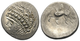 Ostkelten. Noricum. Ostnoricum.

 Tetradrachme (Silber).
Typ Samobor / A.

Vs: Stilisierter Kopf mit Lorbeerkranz links.
Rs: Stilisiertes Pferd ...