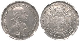 Eichstätt - Bistum. Joseph Graf von Stubenberg (1790 - 1802).

 1/2 Konventionstaler (Silber). 1796.
NGC AU 55 (3938559-003)

Vs: Büste rechts.
...