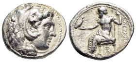 KINGS of MACEDON. Alexander III The Great.(336-323 BC).Miletos.Tetradrachm

Obv : Head of Herakles to right, wearing lion skin headdress.

Rev : AΛEΞA...
