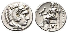 KINGS of MACEDON. Alexander III The Great.(336-323 BC).Sardes.Drachm. 

Obv : Head of Herakles right, wearing lion skin.

Rev : AΛEΞANΔPOY.
Zeus seate...