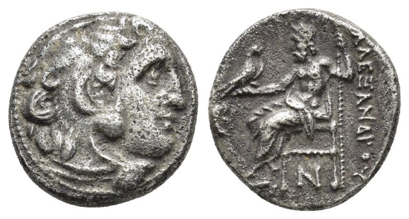 KINGS of MACEDON. Alexander III The Great.(336-323 BC).Kolophon.Drachm. 

Obv : ...