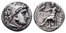 KINGS of MACEDON. Alexander III The Great.(336-323 BC). Drachm.

Obv : Head of Herakles right, wearing lion skin.

Rev : AΛΕΞΑΝΔΡΟY.
Zeus seated left ...