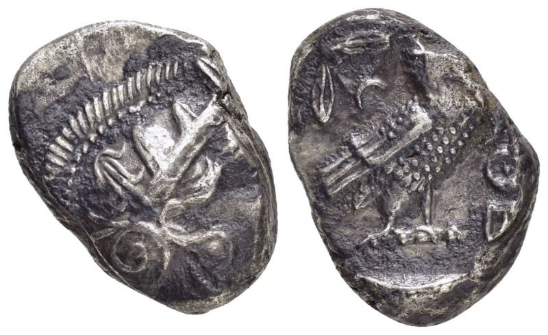 ATTICA.Athens.(Circa 454-404 BC).Tetradrachm.

Obv : Helmeted head of Athena rig...