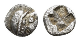 ASIA MINOR. Uncertain. (5th century BC).Hemiobol.

Condition : Good very fine.

Weight : 0.21 gr
Diameter : 5 mm