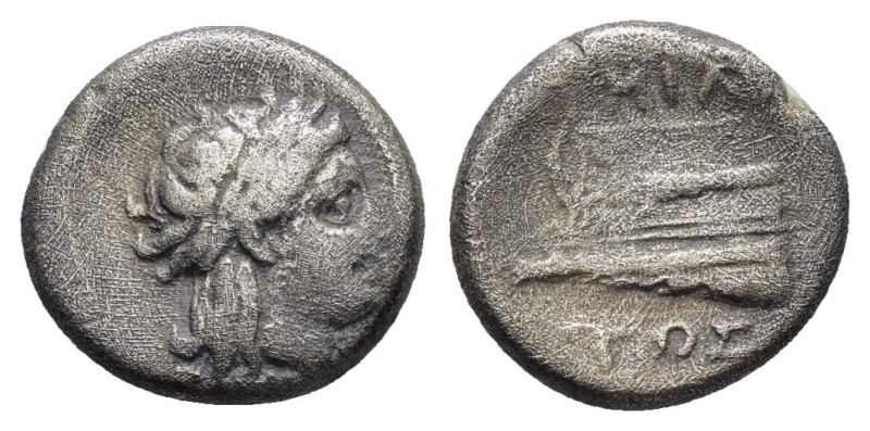 BITHYNIA. Kios.(Circa 350-300 BC).Hemidrachm.

Obv : K.
Laureate head of Apollo ...