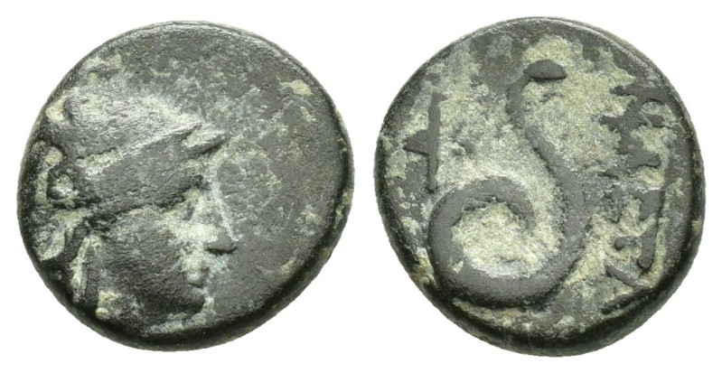 MYSIA.Pergamon.Attalos II.(160-139 BC).Ae.

Obv : Head of Athena in Attic helmet...