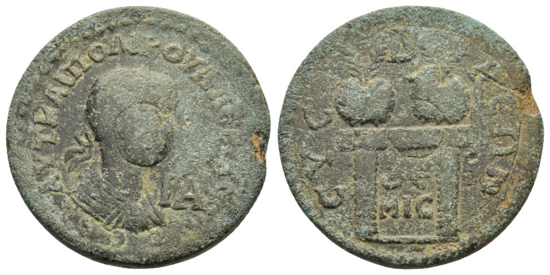 CILICIA.Syedra.Valerian I.253-260 AD.Ae.

Obv : AYT KAI ΠO ΛIK OYAΛЄPIANOC CЄBA....