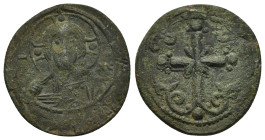 NICEPHORUS III.(1078-1081).Class I Anonymous.Constantinople.Follis.

Obv : IC XC to left and right of bust of Christ, nimbate, facing, right hand rais...