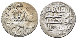 SELJUQ of RUM.Kaykhusraw II.(1211-1220).Siwas.AH 639.Dirhem.

Obv : Lion advancing right, three stars around, above, personification of sun above.

Re...