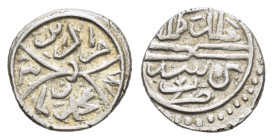 OTTOMAN.Murad II. 1st Reign.(1421-1444).Bursa Mint.834 AH.Akce.

Obv : Arabic legend.

Rev : Arabic legend.
Damali 6-BU-G3.

Weight : 1.2 gr
Diameter ...