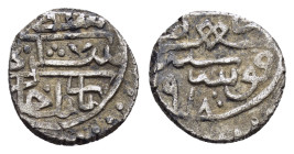 OTTOMAN EMPIRE.Selim I.(1512-1520).Konya.918 AH.AR Akce.

Obv : Arabic legend.

Rev : Arabic legend.
Damali 9-KO-G1a.

Weight : 0.8 gr
Diameter : 11 m...