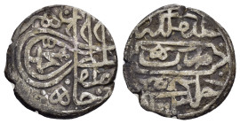 OTTOMAN EMPIRE.Mehmed III.(1595-1603).Halab.1003 AH.Dirhem.

Obv : Tugra.

Rev : Arabic legend and date.
Damali 13-HP-Gl.

Weight : 2.5 gr
Diameter : ...