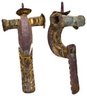 ANCIENT GREEK BRONZE FIBULA.(3th-2th Century BC).Ae.

Condition : Good very fine.

Weight : 24.77 gr
Diameter : 68 mm