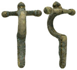 ANCIENT GREEK BRONZE FIBULA.(3th-2th Century BC).Ae.

Condition : Good very fine.

Weight : 23.32 gr
Diameter : 61 mm