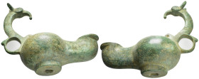 ANCIENT ROMAN OIL LAMP.(3rd-4th century).Ae.

Condition : Good very fine.

Weight : 300.6 gr
Diameter : 121 mm