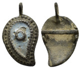 ANCIENT BYZANTINE BRONZE BELT BUCKLE. (8th – 11th century AD).Ae.

Condition : Good very fine.

Weight : 6.6 gr
Diameter : 36 mm