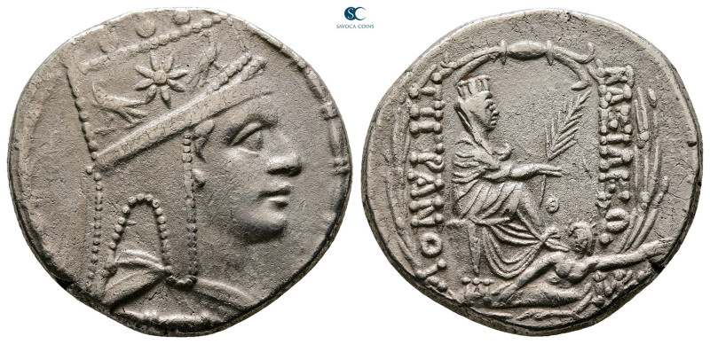 Kings of Armenia. Tigranocerta. Tigranes II "the Great" 95-56 BC. 
Tetradrachm ...