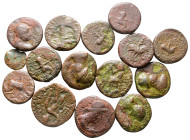 Lot of ca. 15 kushan bronze coins / SOLD AS SEEN, NO RETURN!Fine