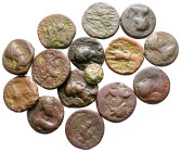 Lot of ca. 15 kushan bronze coins / SOLD AS SEEN, NO RETURN!Nearly Very Fine