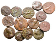 Lot of ca. 14 kushan bronze coins / SOLD AS SEEN, NO RETURN!Fine
