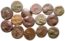Lot of ca. 15 kushan bronze coins / SOLD AS SEEN, NO RETURN!Fine