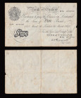 Five Pounds White Peppiatt (2) Aug 13 1938 B/263 50138 and March 26 1945 H76 074742 VG-Fine