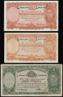 Australia George VI at right (3) 10 Shillings orange Armitage and McFarlane GVF with some black marks and Coombs and Wilson about Fine. 1 Pound Coombs...