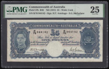 Australia Five Pounds George VI at left (1941) Armitage and McFarlane Pick 27b Very Fine PMG 25