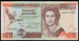 Belize Twenty Dollars 1st January 2012 30th Anniversary Pick 72 Unc