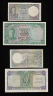 Ceylon George VI (5) 10 Rupees 20.1.1951 VF, 1 Rupee 1.6.1948 Fine or better, 10 Cents 1942 (2) about Fine, 5 Cents 14.7.1942 VG