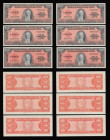 Cuba 100 Pesos 1959 Pick 93 (9) aU - Unc some consecutive along with 20 Centavos Havana 15.2.1897 and 5 Centavos Havana 15.2.1896 these AU