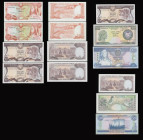 Cyprus (13) 250 Mils 1.7.1975 VG. 50 Cents 1.11.1989 (2) one GVF the other Unc. 1 Pound 1.3.1971 VG, 1.7.1992 (3 consecutives) and 1.3.1993 (3 consecu...