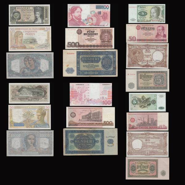 Europe Central (22) mixed grades to about UNC - UNC all different notes and vari...